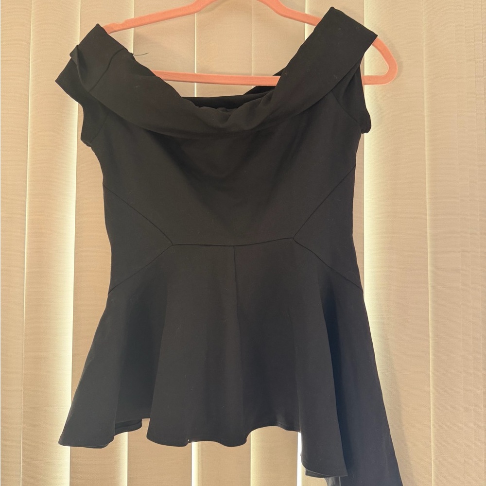 Lulu's Black Off-Shoulder Blouse